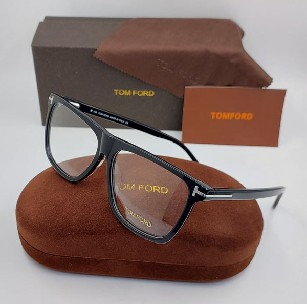 Premium Black Square Full-Rim Eyeglasses Frame for Men Lightweight Optical Glasses