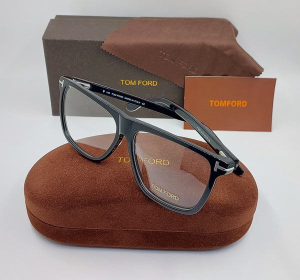 Premium Black Square Full-Rim Eyeglasses Frame for Men Lightweight Optical Glasses