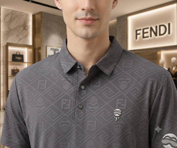 Men's Premium Brand Monogram  Polo T-Shirt Stylish Casual & Smart Fit Polo