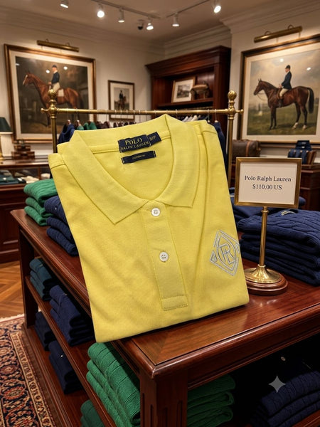 Women's Elegant Yellow Polo Shirt – Classic Collared  Top