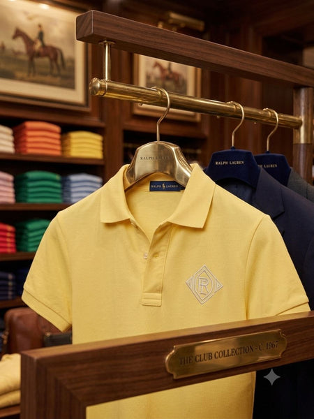 Women's Elegant Yellow Polo Shirt – Classic Collared  Top