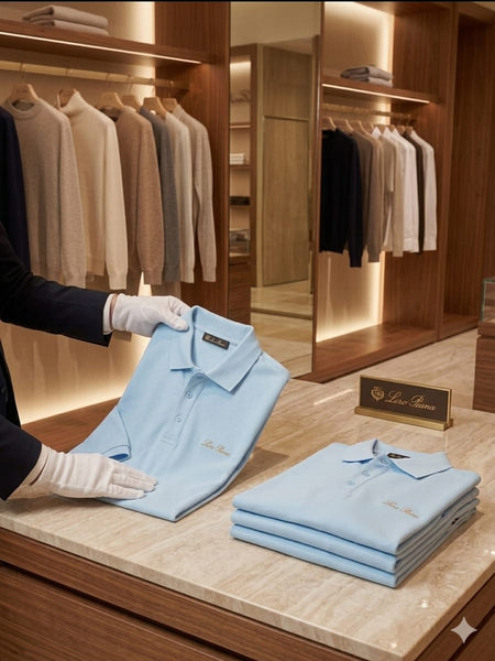 Imported Classic Light Blue Casual Polo Tee