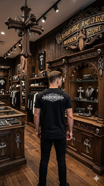Premium Men's Black Embroidered  Oversized T-Shirt