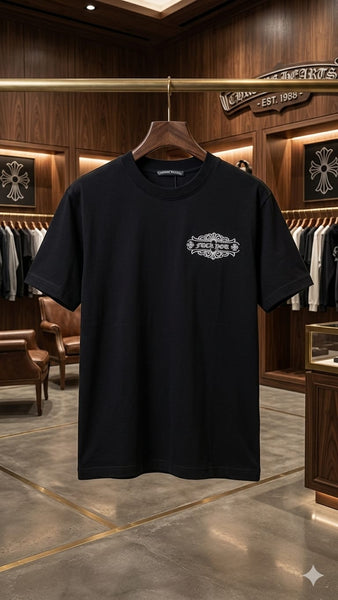 Premium Men's Black Embroidered  Oversized T-Shirt