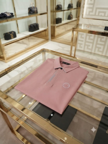 Men's Premium Dusty Pink Polo T-Shirt Smart Casual Half Sleeve Polo