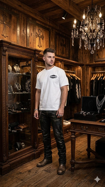 Premium Embroidered  Work White  Oversized T-Shirt  For Men