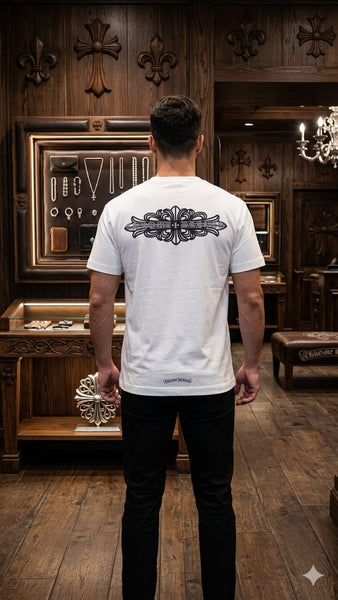 Premium Embroidered  Work White  Oversized T-Shirt  For Men