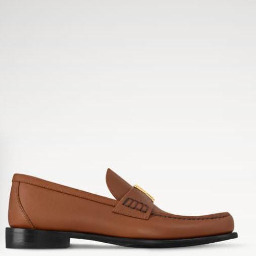 Men’s Premium Brown Leather Loafers – Elegant Slip-On Formal & Casual Shoes