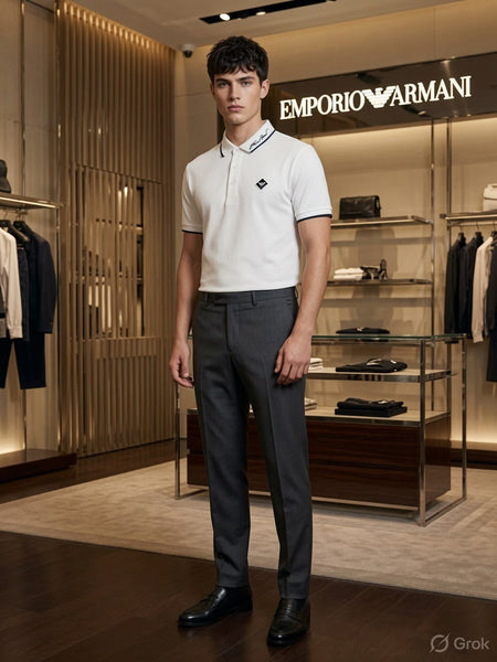 Premium White Signature Collar Polo T-Shirt for Men