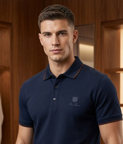 Premium Men's Navy Blue Polo T-Shirt – Classic Casual Fit