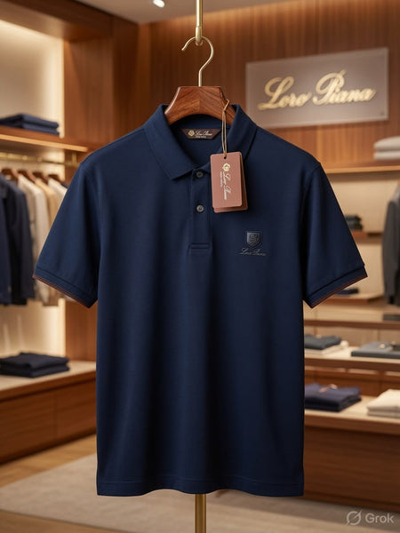 Premium Men's Navy Blue Polo T-Shirt – Classic Casual Fit