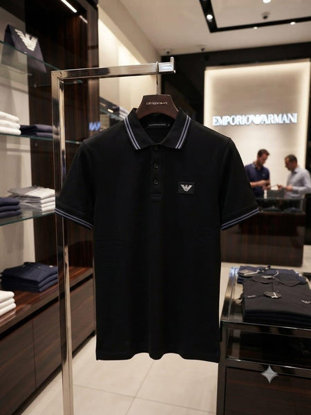 Premium Men's Black Polo T-Shirt | Classic Regular Fit Casual Half Sleeve Polo