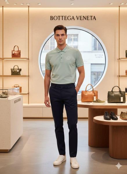 Men's Premium Mint Green Polo T-Shirt Classic Collar | Casual & Smart Fit
