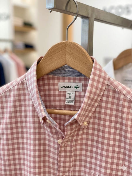 Men's Premium Pink & White Checked Full Sleeve Shirt