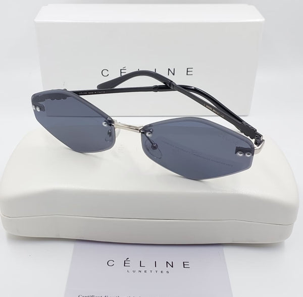 Premium Rimless Geometric Sunglasses for Men & Women Stylish Metal Frame Eyewear