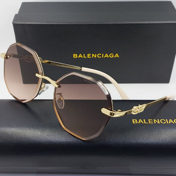 Premium Octagonal Gradient Sunglasses for Women | Luxury Metal Frame