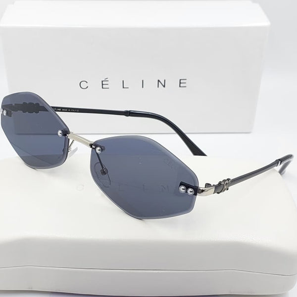 Premium Rimless Geometric Sunglasses for Men & Women Stylish Metal Frame Eyewear