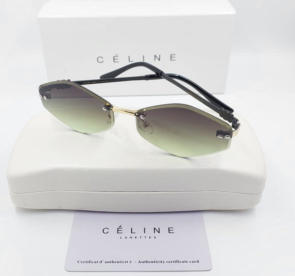 Premium Rimless Geometric Sunglasses for Men & Women Stylish Metal Frame Eyewear