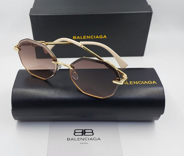 Premium Octagonal Gradient Sunglasses for Women | Luxury Metal Frame