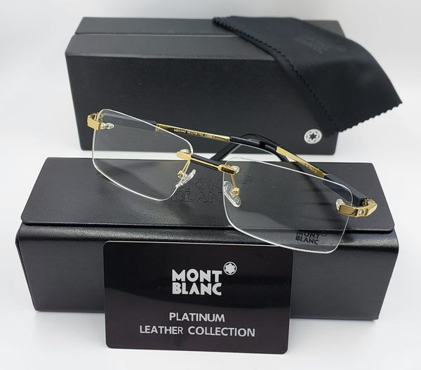 Premium Rimless Rectangle Eyeglasses Elegant Business & Daily Wear