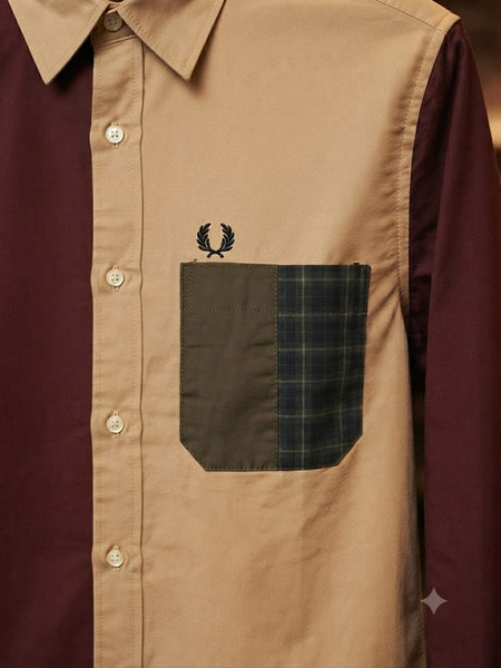 Men Premium Color Block Full Sleeve Casual Shirt