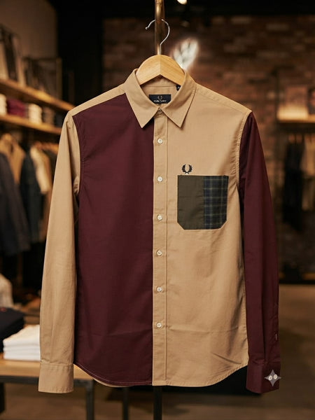 Men Premium Color Block Full Sleeve Casual Shirt