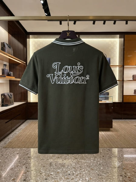 Men Premium Olive Green Polo T-Shirt Classic Collar Regular Fit