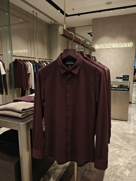 Men’s Premium Wine Formal Shirt | Elegant Full Sleeve Casual & Office Wear