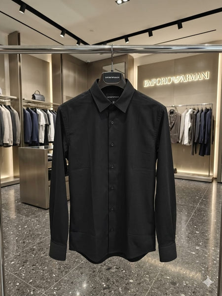 Men  Premium Black Formal Shirt Elegant Full Sleeve Regular Fit Office & Party Wear