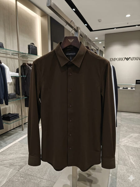 Men Premium Brown Formal Shirt | Elegant Full Sleeve Regular Fit Casual & Office Wear