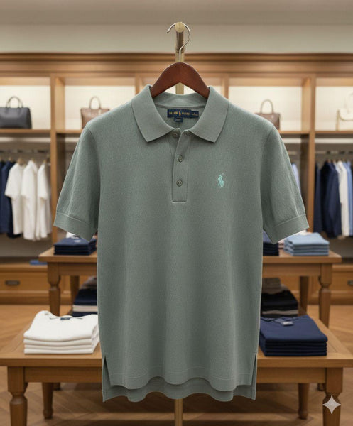 Premium Solid Polo T-Shirt Classic Collar Casual Wear with Elegant Logo Design
