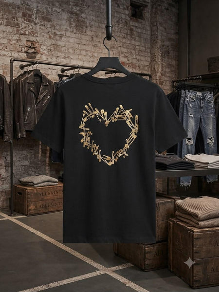 Women Black Graphic Print T-Shirt Stylish Casual Everyday Wear