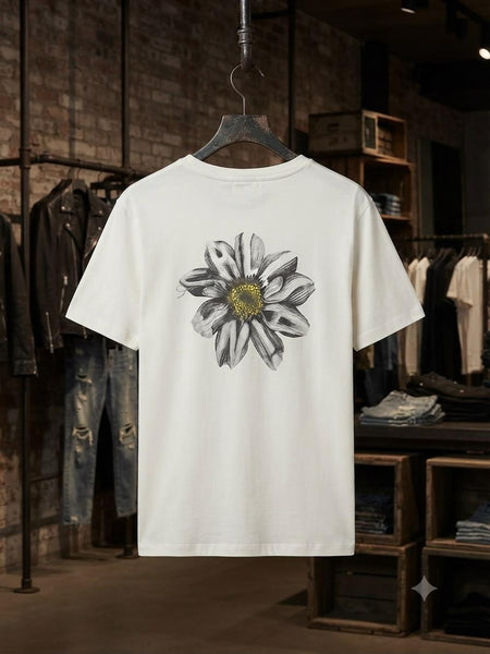 Women Cream Floral Graphic T-Shirt – Stylish Casual Everyday Wear