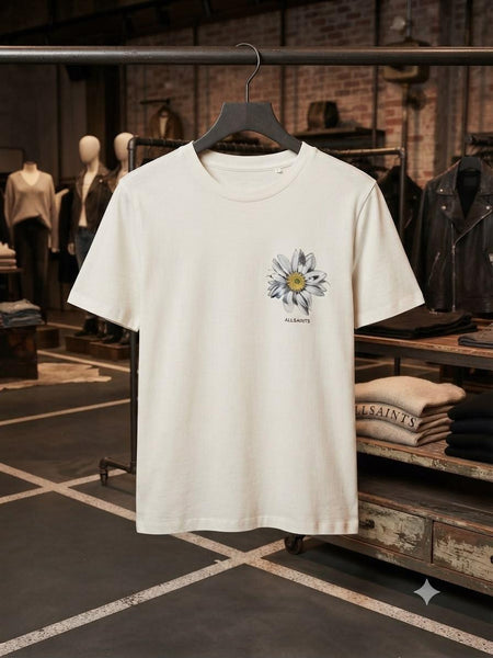 Women Cream Floral Graphic T-Shirt – Stylish Casual Everyday Wear