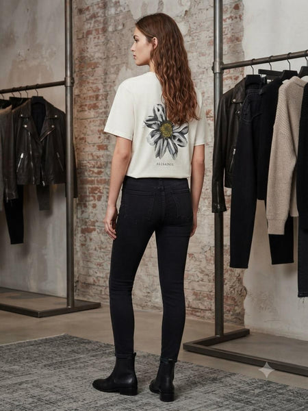 Women Cream Floral Graphic T-Shirt – Stylish Casual Everyday Wear