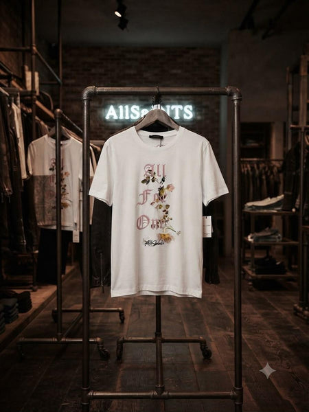 Women White Floral Graphic Print T-Shirt Stylish Casual Everyday Wear