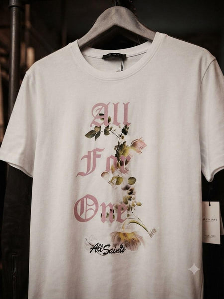 Women White Floral Graphic Print T-Shirt Stylish Casual Everyday Wear