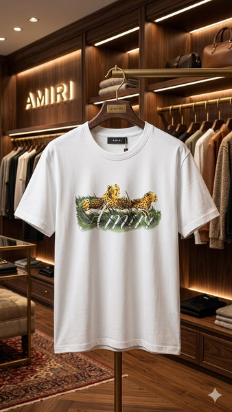 luxury Men White Graphic Printed T-Shirt – Trendy Casual Short Sleeve Tee