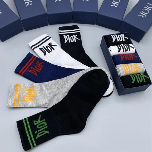 Premium Brand Initial  Socks – Soft  Breathable Everyday Fashion Long Socks