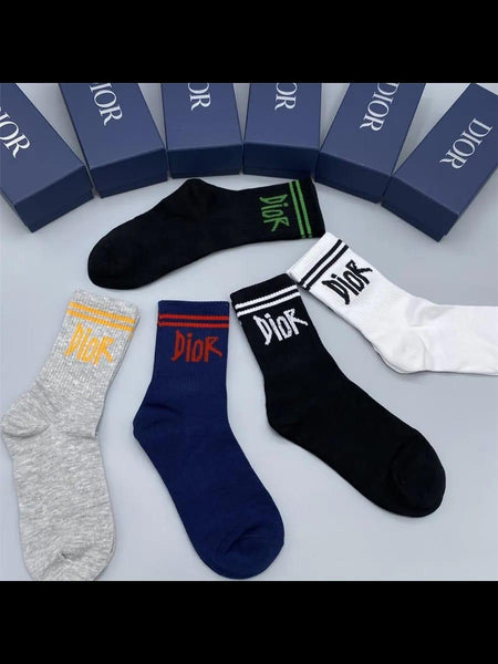 Premium Brand Initial  Socks – Soft  Breathable Everyday Fashion Long Socks