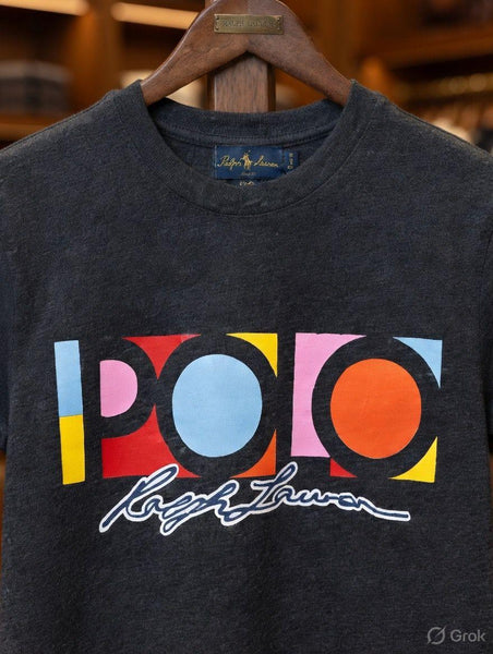 Premium Imported Retro Color-Block Polo Graphic Tee For Women
