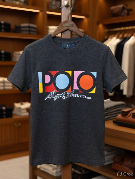 Premium Imported Retro Color-Block Polo Graphic Tee For Women