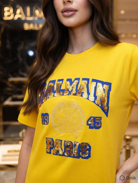 Women Premium Yellow Graphic Print T-Shirt Stylish Round Neck Half Sleeve Casual Tee