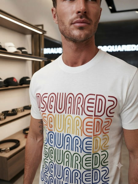 Men  White Graphic Print T-Shirt | Premium Casual Round Neck Tee