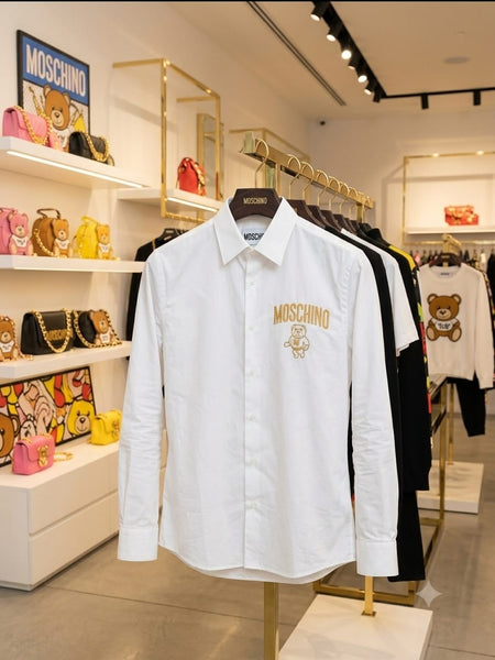 Premium Men White Full Sleeve Casual Shirt with Chest Detail