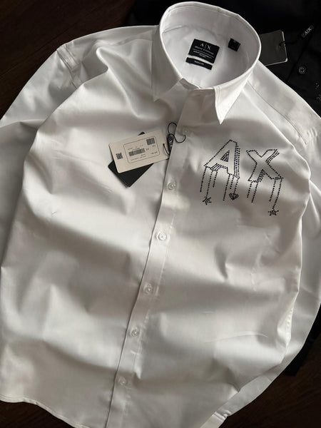 Men Premium Solid Full Sleeve Formal Shirt with Premium Detail (Available in White & Black)