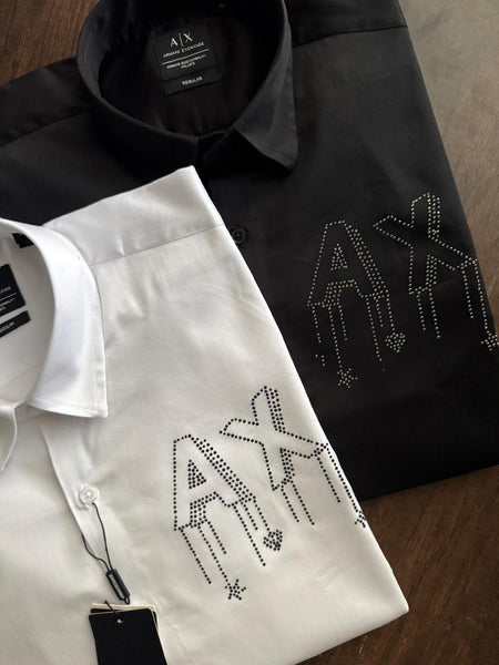 Men Premium Solid Full Sleeve Formal Shirt with Premium Detail (Available in White & Black)