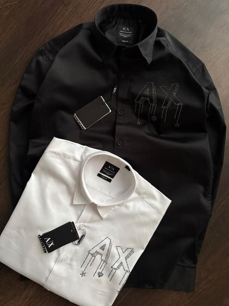 Men Premium Solid Full Sleeve Formal Shirt with Premium Detail (Available in White & Black)