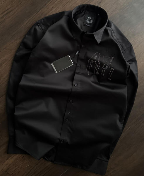 Men Premium Solid Full Sleeve Formal Shirt with Premium Detail (Available in White & Black)