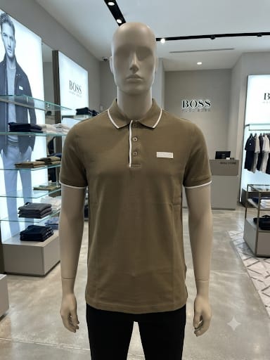 Men Premium Olive Green Polo T-Shirt with Contrast Tipped Collar | Regular Fit
